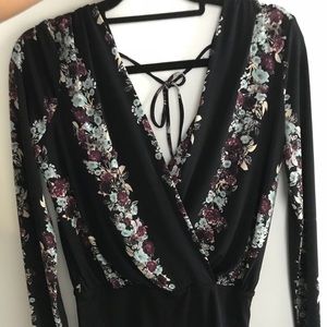 bcbg generation floral bodysuit